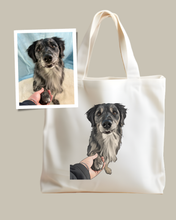 Load image into Gallery viewer, Custom Pet Portrait Tote Bag - Rue Bear Necessities